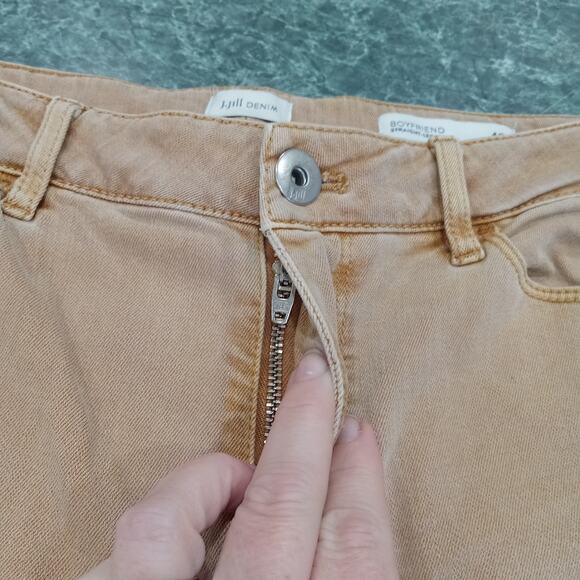 J. Jill Denim Boyfriend Straight Leg Ankle Sz 12 Waist 34” Inseam 29” Mid Rise - Picture 5 of 11